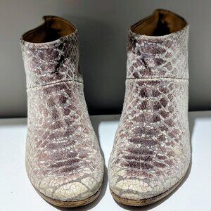 Maison Martin Margiela Snakeskin Suede Ankle Boots – Made in Italy